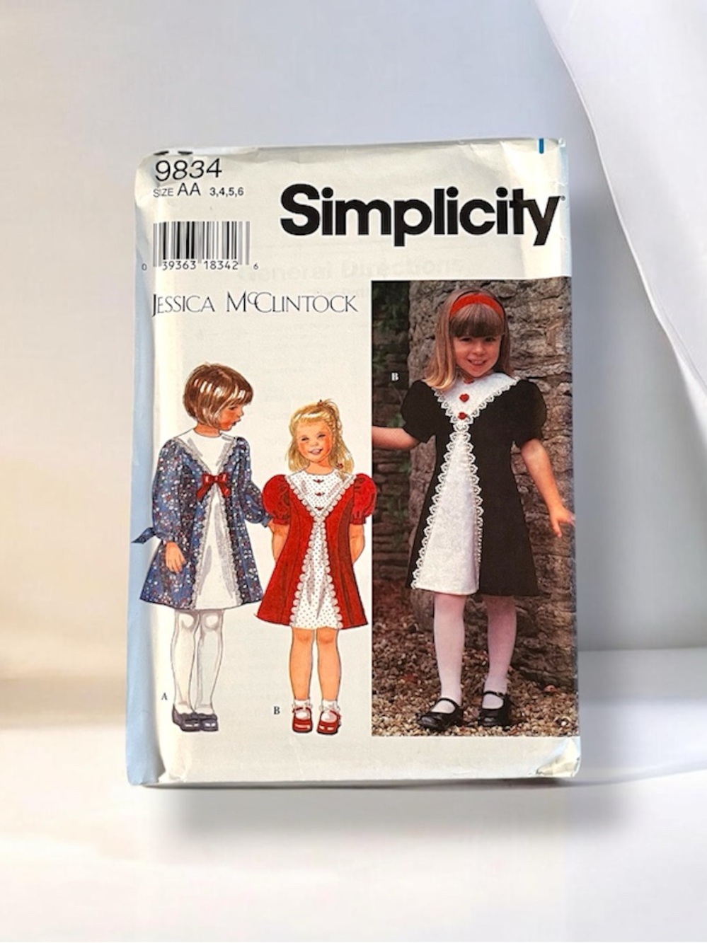 Uncut 1995 Jessica McClintock Kids Dress Pattern Size 3-6